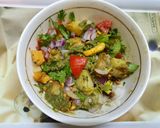 A picture of step 2 of Dhaniya Pudina Aloo Chaat.