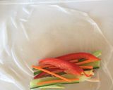 A picture of step 3 of Vietnamese spring rolls.