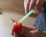 A picture of step 1 of Sesame Strawberry.