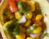A picture of step 4 of Masala papad cone.