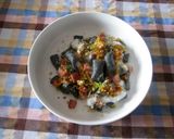 Foto del passaggio 8 della ricetta Gnocchi neri con fiori di zucca cotto noci e stracchino