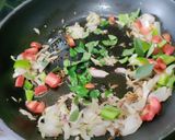 A picture of step 2 of Red Poha Masala With Veggies, Sprouts and Nuts.