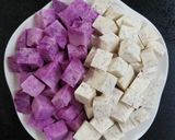 Hình bước làm 2 của món Chè khoai môn sầu riêng