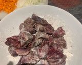 A picture of step 1 of Venison and chestnut ragu.