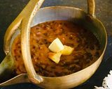 A picture of step 1 of Dal Makhani.