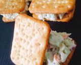 A picture of step 5 of Mayo tarter tuc sandwiches.