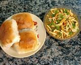 A picture of step 5 of Jain Misal Pav.