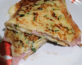 Foto del paso 4 de la receta: 231. Tortitas de calabacín rellenas de jamón y mozzarella