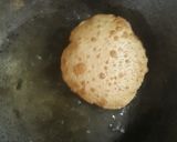 A picture of step 4 of Puri, Aloo Posto, and Halwa.