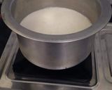 A picture of step 3 of Chhena poda Orissa dish.