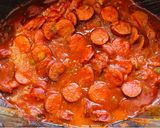A picture of step 3 of Crockpot Chili Sauce Beef Sausages.