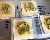 Une image de l'étape 7 de Feuilletés chèvre poireaux, salade de jeunes pousses.