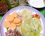 รูปขั้นตอนการทำที่ 2 ของ กุยช่ายขาวเต้าหู้ไข่แครอทหมูสับ