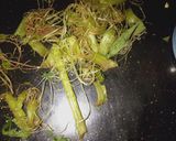 A picture of step 1 of Pumpkin and Managu Vegetables.