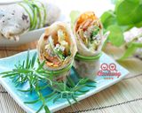 A picture of step 7 of Creative Kimchi Spring Roll Wraps.