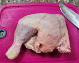 Foto del paso 1 de la receta: Muslitos de pollo deshuesados, rellenos de roquefort y nuez
