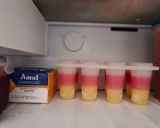 A picture of step 7 of Fresh Fruit Ice Candy / Popsicles (Frozen layered Icecream).