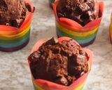 Foto langkah ke 5 dari resep Choco Banana Muffin - Muffin Coklat Pisang.