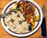 Zsebes csirkemell gombás rizzsel recept fázis 6 fotója