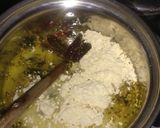 A picture of step 3 of Jain Kadhi chawal.