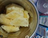 A picture of step 1 of Milkybar and Pineapple Souffle.