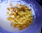 A picture of step 3 of Makai dhokla.