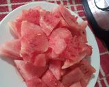 A picture of step 1 of Water melon juice.