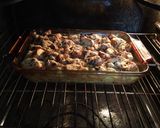 A picture of step 2 of Eggnog bread pudding.