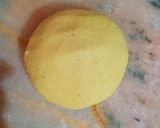 A picture of step 7 of Sarson Ka Saag with Makki Ki Roti.