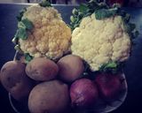 A picture of step 1 of Aloo gobhi.