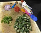 A picture of step 1 of Bhindi Fry.