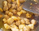 A picture of step 6 of Soya Palak Potato Curry: healthy protein rich curry.