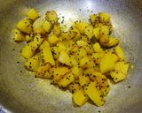 A picture of step 3 of Bengali Aloo Posto.