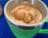 A picture of step 1 of Cappuchino coffee without coffee machine.