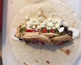 A picture of step 4 of Shredded Chicken Burritos.