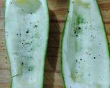 Foto del paso 1 de la receta: ~ Zucchini relleno con panceta y queso ~
