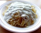 A picture of step 12 of Damascene spaghetti.