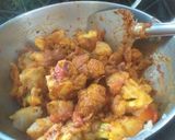 A picture of step 3 of Aloo Gobi Matar (Potato, Cauliflower, and Peas Curry).