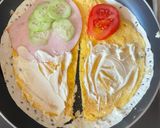 Tortilla lapos tojásos reggeli recept fázis 2 fotója