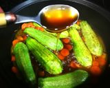 Foto del paso 8 de la receta Mini calabacines en salsa oriental con guarnición de arroz