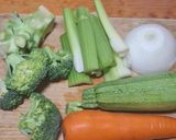 A picture of step 1 of Creamy Vegetable Soup (No Cream).