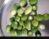 A picture of step 1 of Spiny gourd bhaji (Kankoda).
