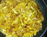 A picture of step 5 of Yam and egg with cabbage sauce🍛🍈.