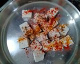 A picture of step 1 of Matar paneer without tomato.