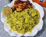 عکس مرحله 2 از دستور شوید پلو با کتف مرغ سوخاری