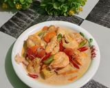 Foto langkah ke 5 dari resep Udang Tahu Masak Santan.