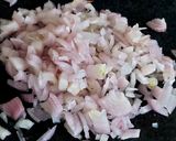 A picture of step 3 of Pappadelle Pasta with Asparagus, Saffron + Peas.