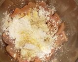 A picture of step 1 of Orange Chicken in the croc pot.