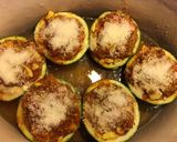 Une image de l'étape 11 de Courgettes en cocotte farcies tomates et poivrons.