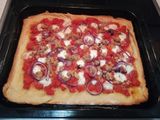 Pizza casera con atún y cebolla 🇮🇹